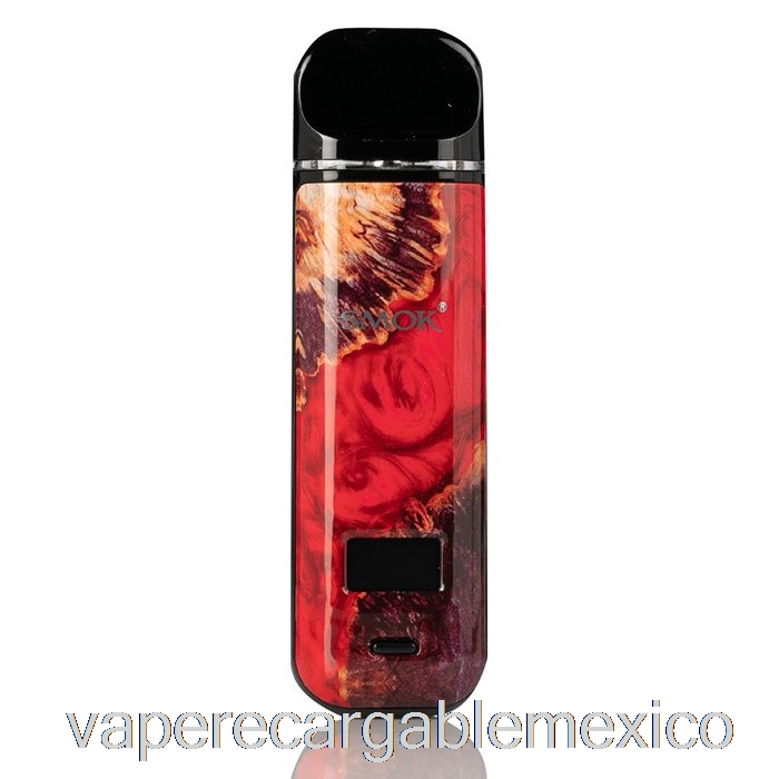 Vape Recargable Smok Novo X 25w Pod System Rojo Madera Estabilizadora